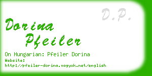 dorina pfeiler business card